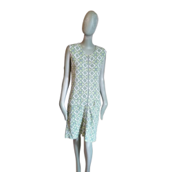 Vestido de túnica vintage T'ài Y2K Malla gráfica de cremallera completa