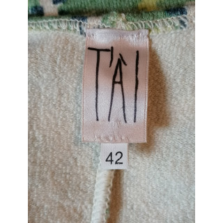 Vestido de túnica vintage T'ài Y2K Malla gráfica de cremallera completa