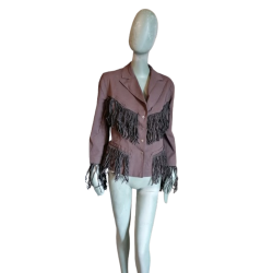 Blazer Archive Oppio Italy FRinges Leather Y2K StataStock