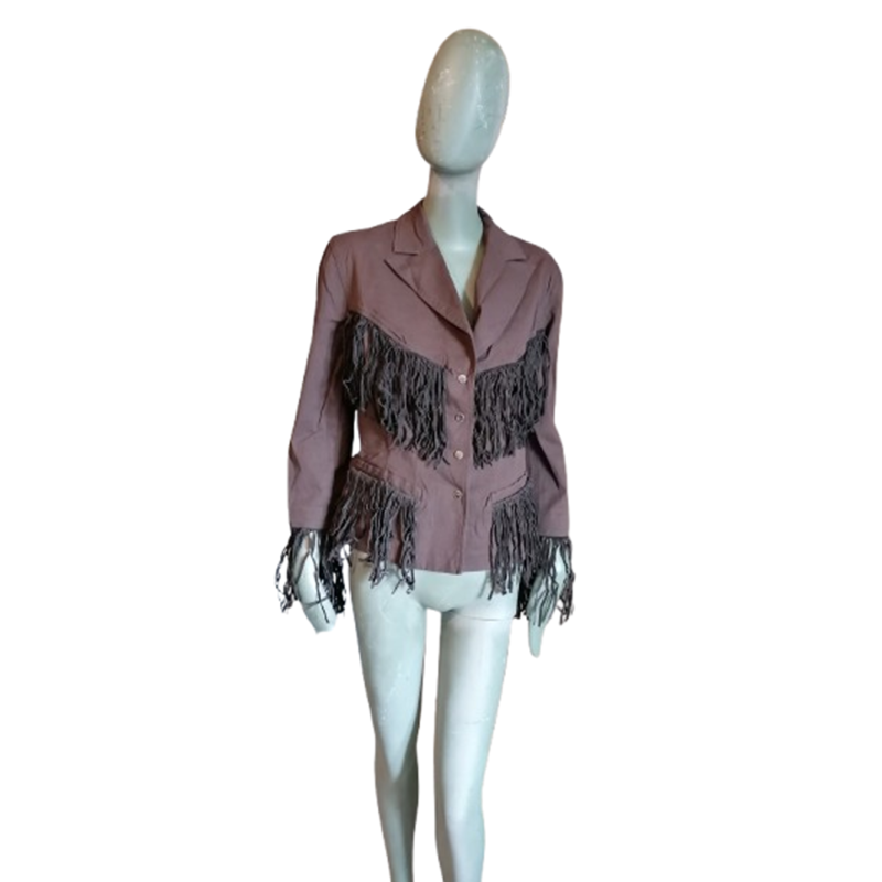 Blazer Archive Oppio Italy FRinges Leather Y2K StataStock