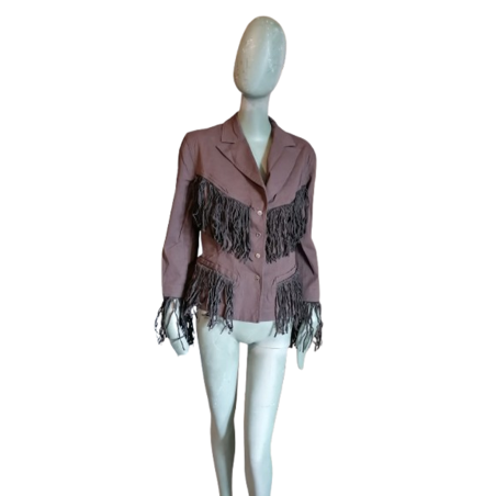Blazer Archive Oppio Italy FRinges Leather Y2K StataStock