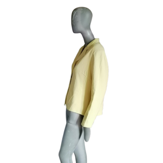 Vintage Italiaanse blazer pastel gele clips - gemaakt in Italië