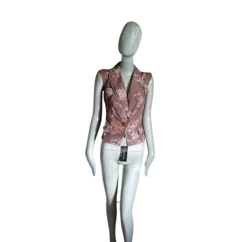 Oppio Made in Italy - Gilet asimmetrico floreale Statale Y2K