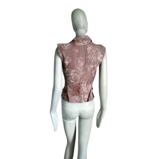 OPPIO MADE IN ITALY-Floral Asymmetric Vest Y2K DeadStock