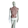 Oppio Made in Italy - Gilet asimmetrico floreale Statale Y2K