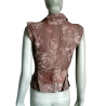 Oppio Made in Italy - Gilet asimmetrico floreale Statale Y2K
