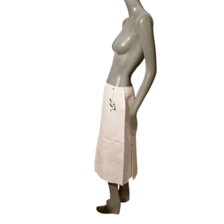 Jupe midi Valentino Roma vintage archive coton blanc