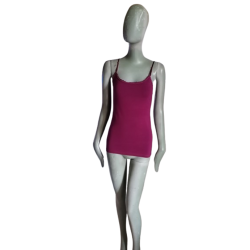 Weibliches Tank Top Zenana Outfitters Pflaumenriemen Stickerei