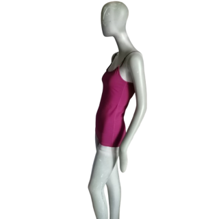 Female tank top Zenana Outfitters plum straps embroidery