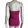 Canottiera femminile Zenana Outfitters ricamo cinghie di prugna