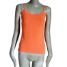 Lelie van de Vallei Dames Fleel Fine Orange Flue Tank Top