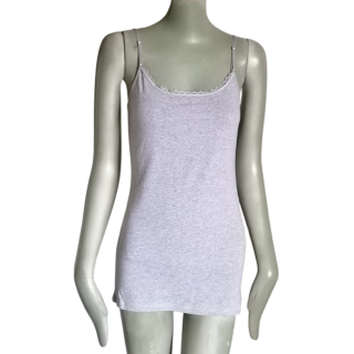 Top sin mangas hembra Zenana Outfitters Bordado de correas grises