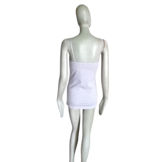 Débardeur femme Zenana Outfitters gris bretelles broderie
