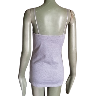 Top sin mangas hembra Zenana Outfitters Bordado de correas grises