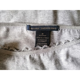 Tanque feminino Zenana Outfitters Correias cinza bordados