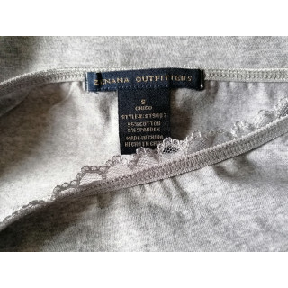 Female tank top Zenana Outfitters gray straps embroidery