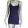 Female tank top Zenana Outfitters Blue-Navy Straps Embroidery