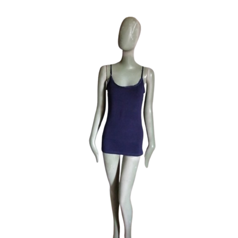 Top sin mangas hembra Zenana Outfitters Bordado de correas azul marino