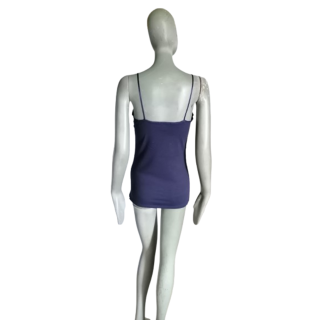 Débardeur femme Zenana Outfitters Bleu-marine bretelles broderie