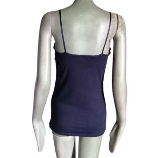Female tank top Zenana Outfitters Blue-Navy Straps Embroidery