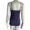 Canottiera femminile Zenana Outfitters Ricamo cinghie blu-navy