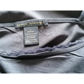 Vrouwelijke tanktop Zenana Outfitters Blauwe marine riemen borduurwerk