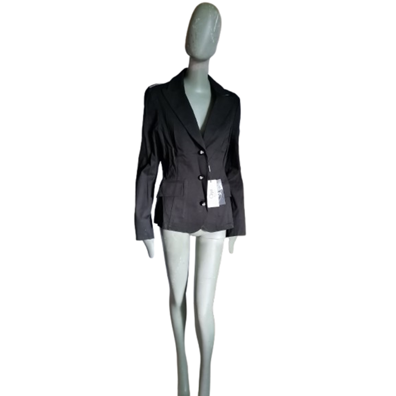 Blazer italien vintage Y2K deadstock Clips More noir cintré