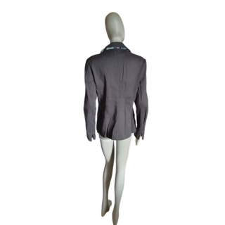 Blazer italiano vintage Y2K MUERTESTOCK Clips More negro doblado