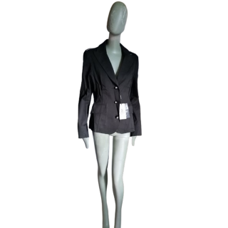 Blazer italiano vintage Y2K MUERTESTOCK Clips More negro doblado
