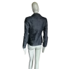 Blazer Sonia Especial Vintage Italiano 100% Black Jacquard Seda