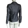 Blazer Sonia Especial Vintage Italiano 100% Black Jacquard Seda