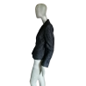 Blazer Sonia Special Vintage Italienisch 100% schwarze Jacquard Seide