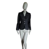 Blazer Sonia Special Vintage Italian 100% Black Jacquard Silk