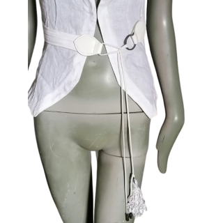 Haut en lin Dirk Bikkembergs SS2004 Archive comme neuf