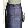 Jupe Longue Vintage Elegance 100 % Soie Bleu Nuit – Neuve