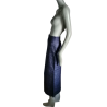 Vintage lange rok elegantie 100% zijden blauwe nacht - Nieuw