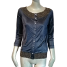 Vintage Satin Cardigan Blue Night Coll - Never worn