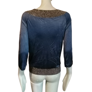 Vintage Satin Cardigan Blue Night Coll - nie getragen