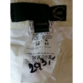 Just Cavalli Pantaloni in pelle di stagno Y2K