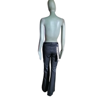 Dirk Bikkembergs Calças de arquivo zip techno y2k itália