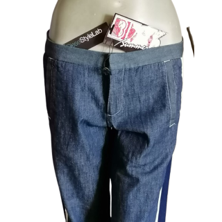 Pantaloni in denim vintage Diesel StyleLab Y2K striscia sul lato