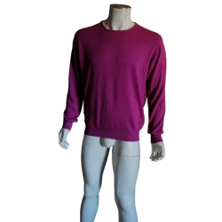 Pull vintage 90s Studio MB fuchsia deadstock 100% coton