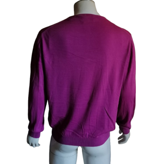 Vintage Sweater 90s Studio MB Fuchsia Deadstock 100% Cotton