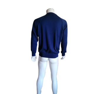 Vintage Sweatshirt Morning Parade Made in Italy 100% Navy Cotton