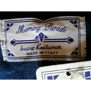 Felpa vintage Morning Parade Made in Italy 100% navy cotone