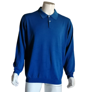 Vintage Polo Pullover 90er Jahre 97 Rue des Mimosas Oceano Blau