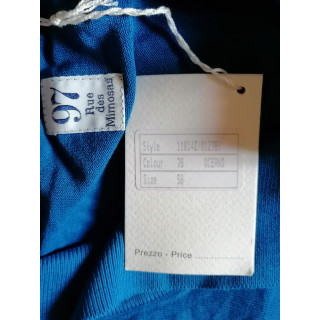 Maglione di polo dell'annata 90 97 rue des mimosas oceano blu