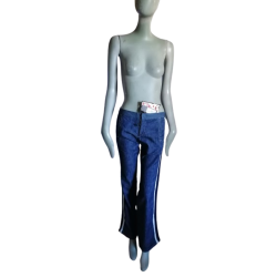 Vintage-Jeans Diesel StyleLab Weiße Bands der blauen Frau