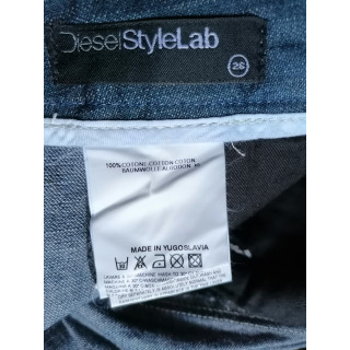 Vintage jeans Diesel StyleLab Blauwe vrouw witte bands