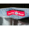 Pantalones Y2K Indian Rose Lado divertido arriba Archivo de luz Denim 2000S